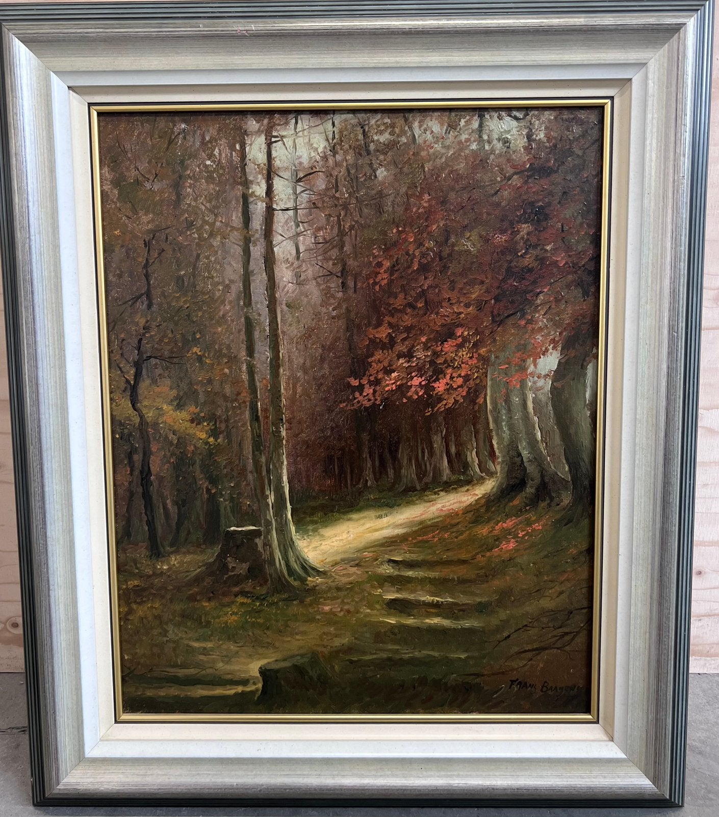 Schilderij Frans Baaijens - Bosgezicht, Ophalen