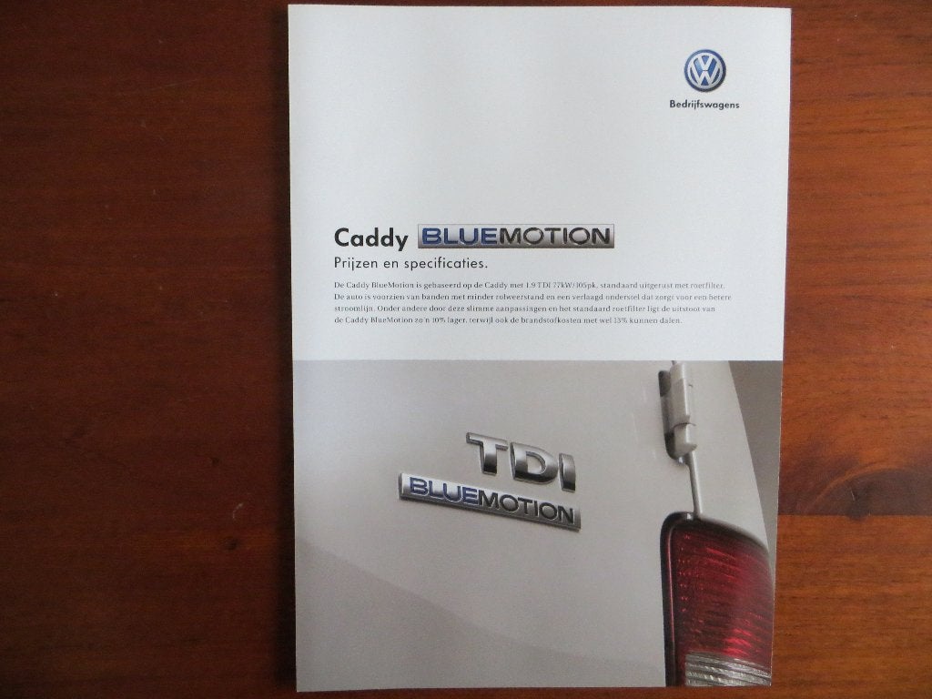 Volkswagen Caddy BlueMotion prijzen / specificaties, Ophalen of Verzenden, Nieuw, Volkswagen