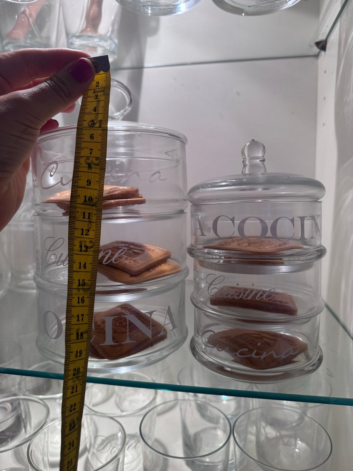Riviera Maison Voorraadpotten Set - Glas, Ophalen, Glas, Zo goed als nieuw, Voorraadpot