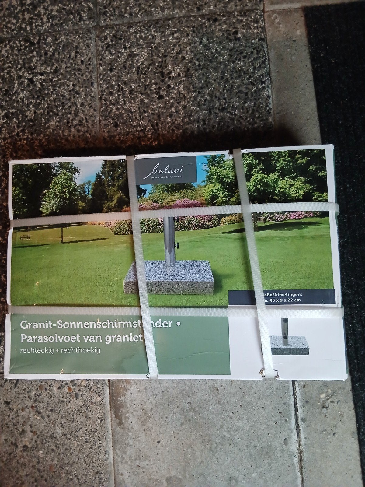 Balkon parasolvoet nieuw 25 kilo, Ophalen, Nieuw