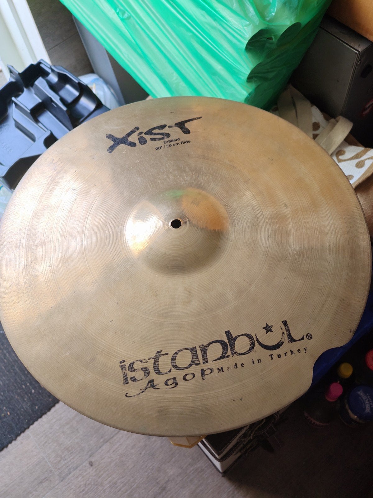 Istanbul Agop XIST Brilliant 20" Ride bekken met schade., Ophalen of Verzenden, Gebruikt