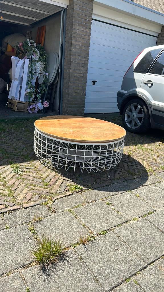 Salontafel ibiza stijl, Ophalen, 50 tot 100 cm, Rond, Zo goed als nieuw