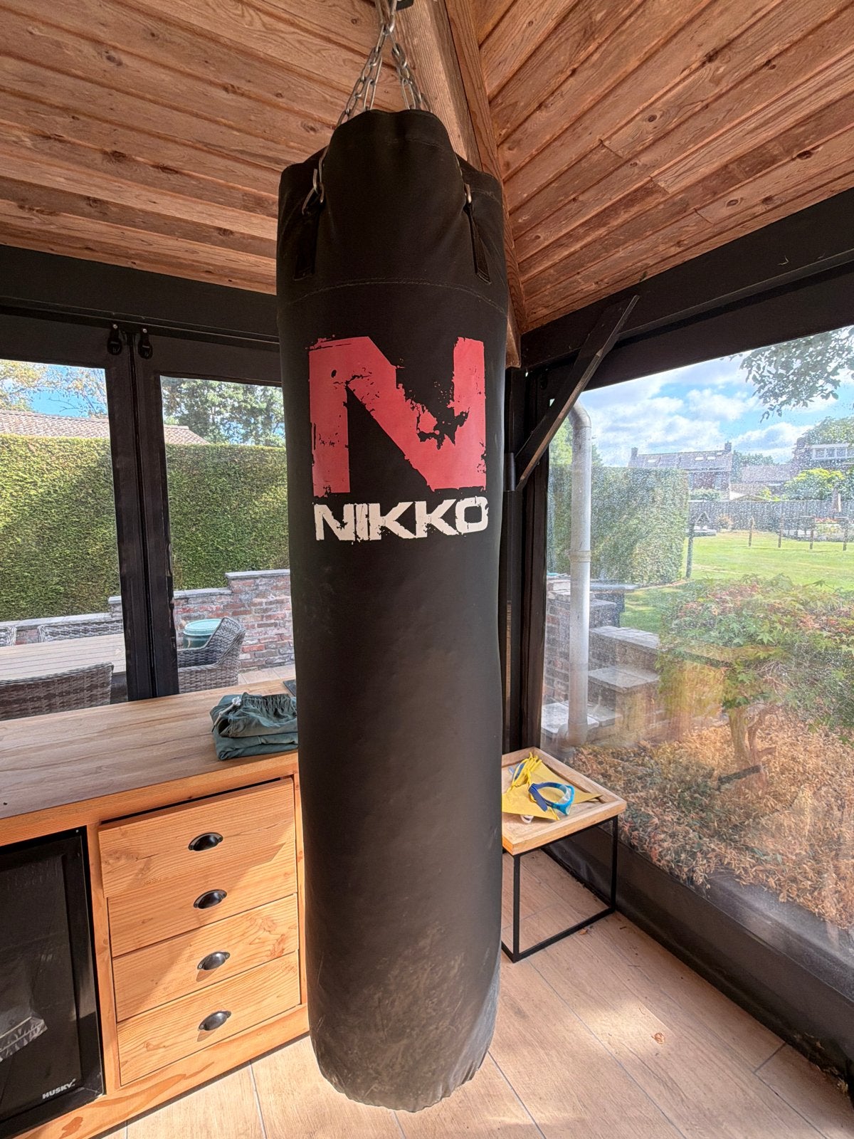 Nikko Bokszak, Bokshandschoenen en Pads Set, Sport en Fitness, Ophalen, Gebruikt, Bokszak