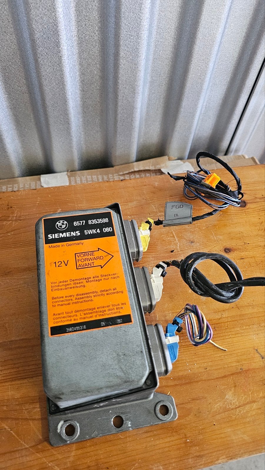 BMW E36 ECU Siemens 5WK4060 met stekkers en bedrading, Auto-onderdelen, Ophalen of Verzenden, Gebruikt, BMW