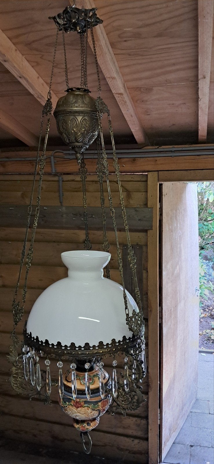 Prachtige Complete Olielamp., Antiek en Kunst, Antiek | Lampen, Ophalen