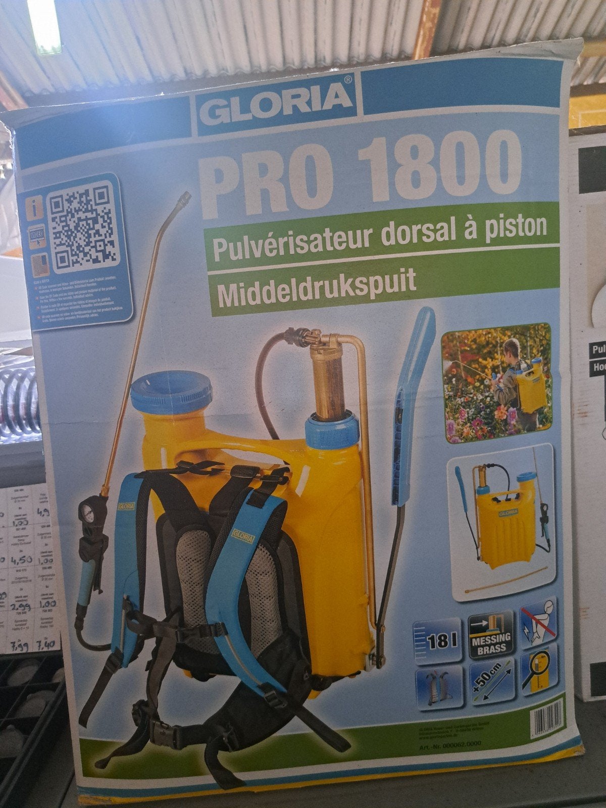 Nieuwe Gloria Pro 1800 Middeldruk Rugspuit - 18L, Ophalen of Verzenden, Nieuw, Overige typen
