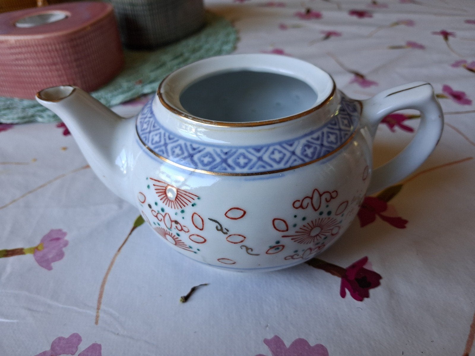 Chinese porseleinen vergulde theepot, Antiek en Kunst, Ophalen of Verzenden