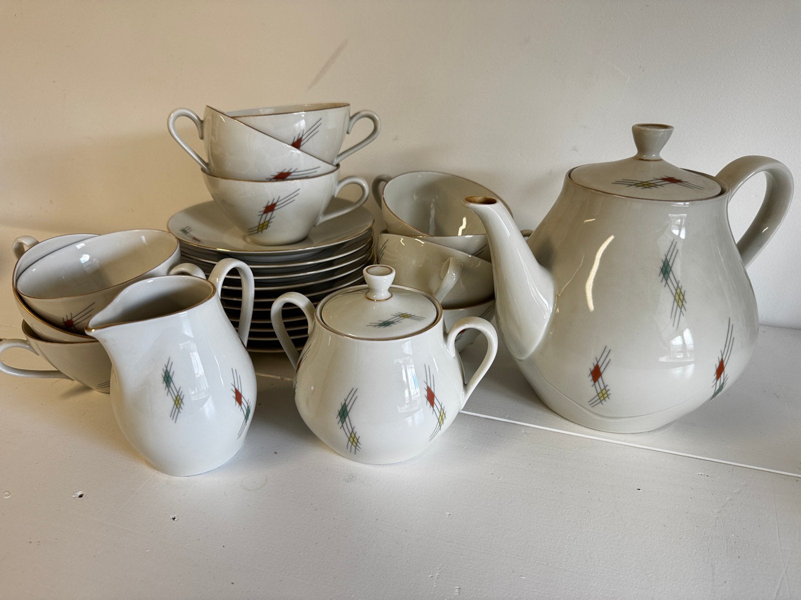 Vintage Winterling Marktleuthen Bavaria theeservies, Ophalen of Verzenden