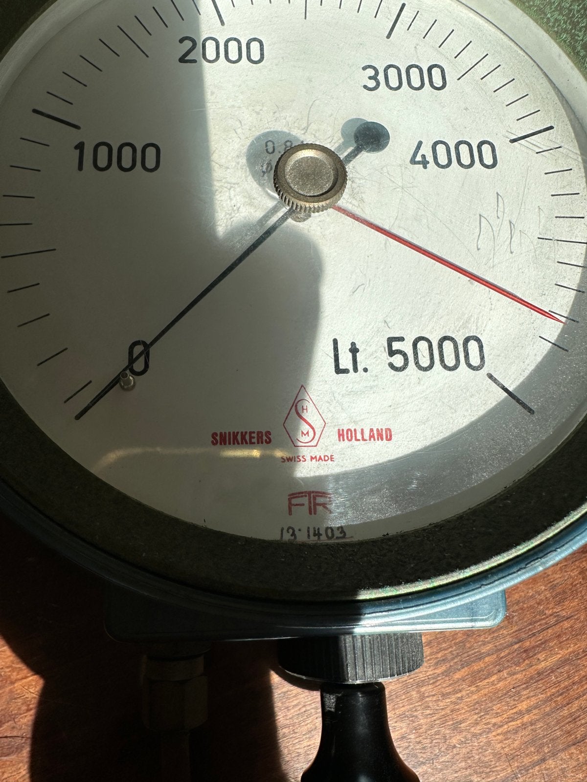 Vintage Snikkers Holland Tankinhoudsmeter (tot 5000L), Ophalen of Verzenden