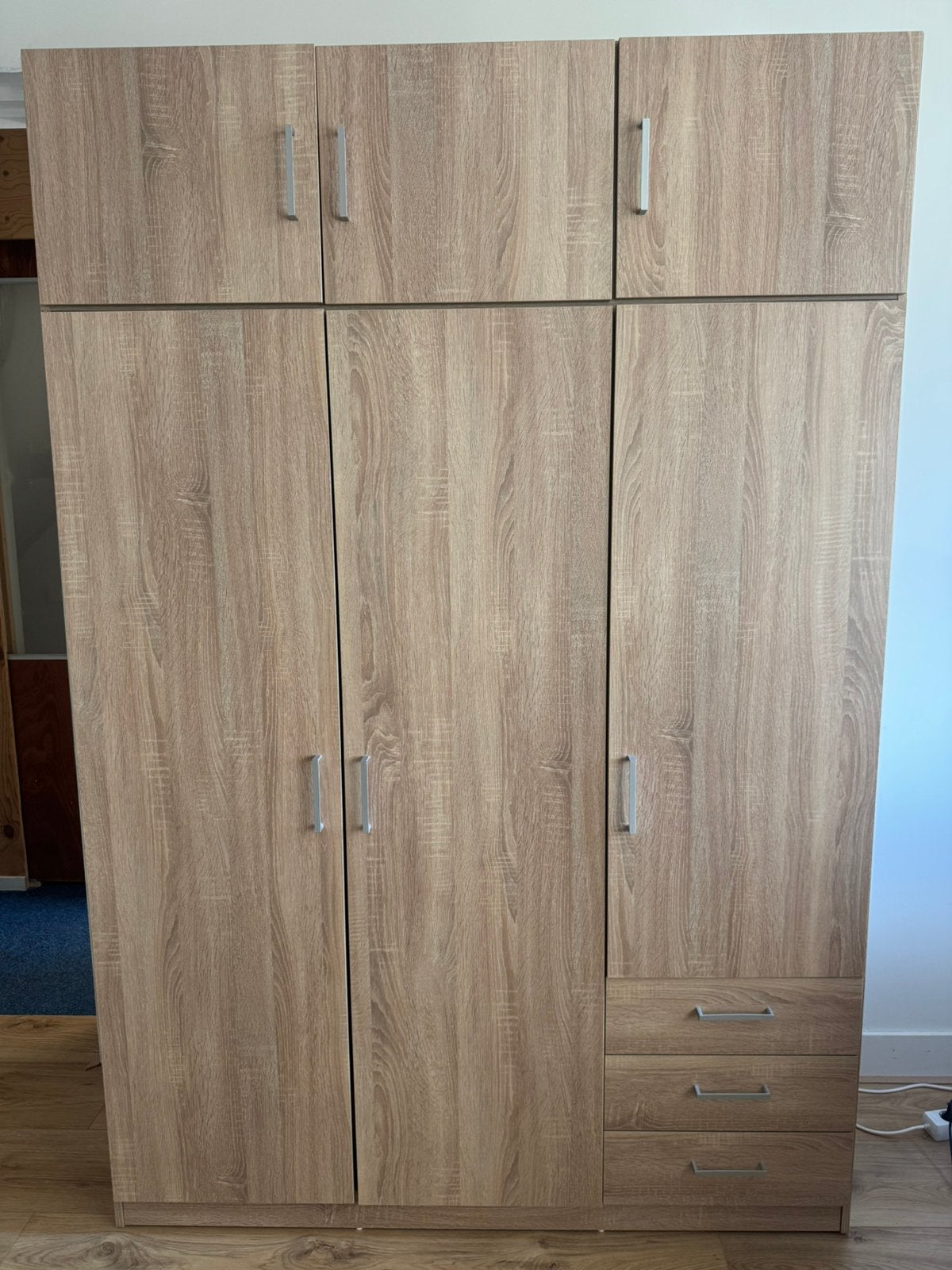 Kledingkast (Jysk Fandrup) + opbouwlaag, Ophalen, 100 tot 150 cm, Zo goed als nieuw, 150 tot 200 cm