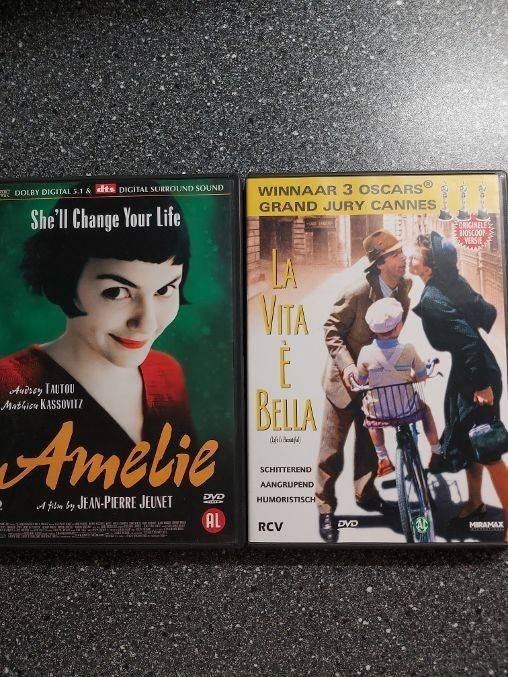 SETJE VAN 2 DVD'S AMELIE & LA VITA È BELLA, Vanaf 6 jaar, Ophalen of Verzenden, Gebruikt, Overige gebieden