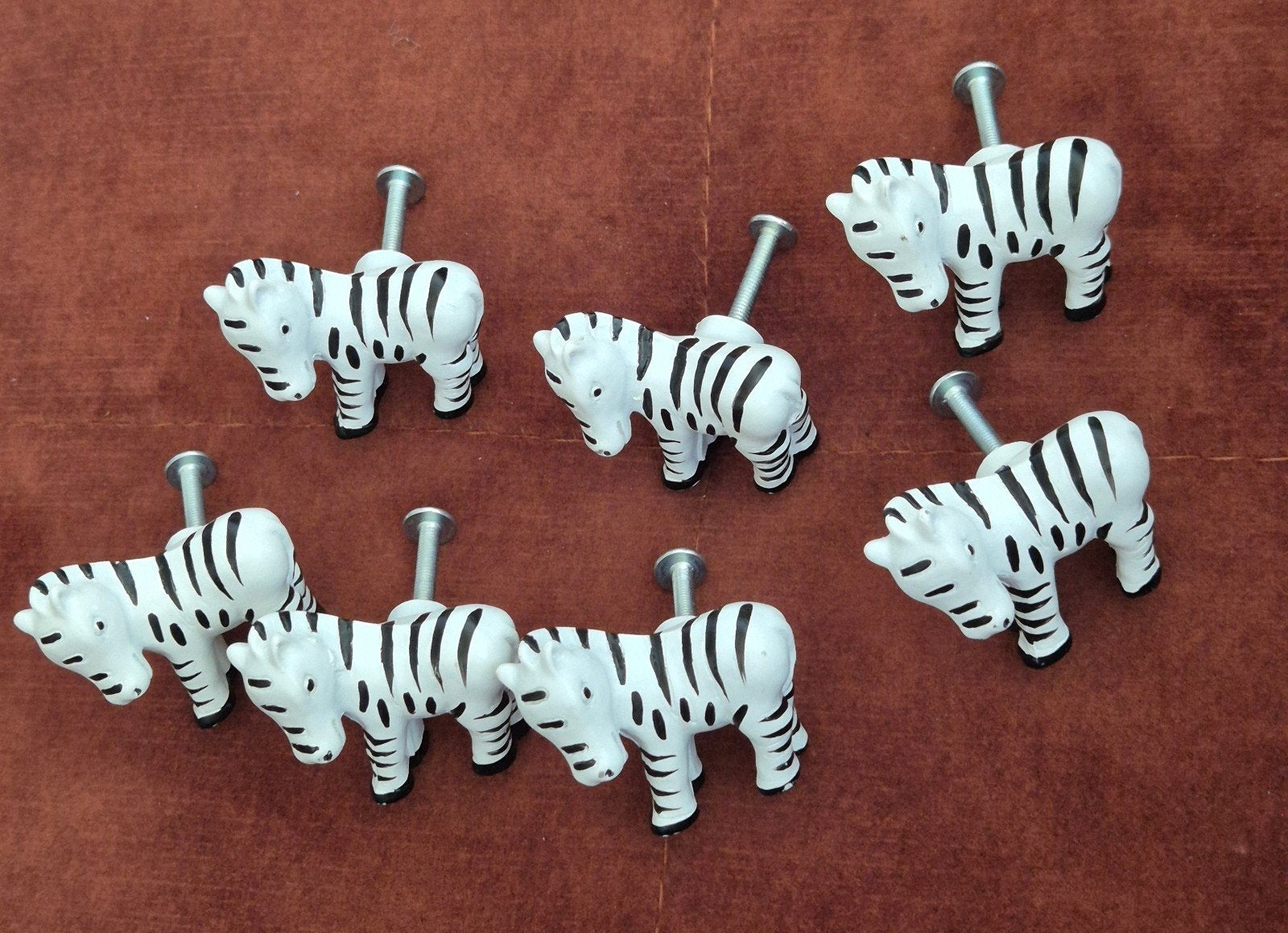 7 Zebra kastknoppen voor lades of deuren kinderkamer, Ophalen of Verzenden, Gebruikt