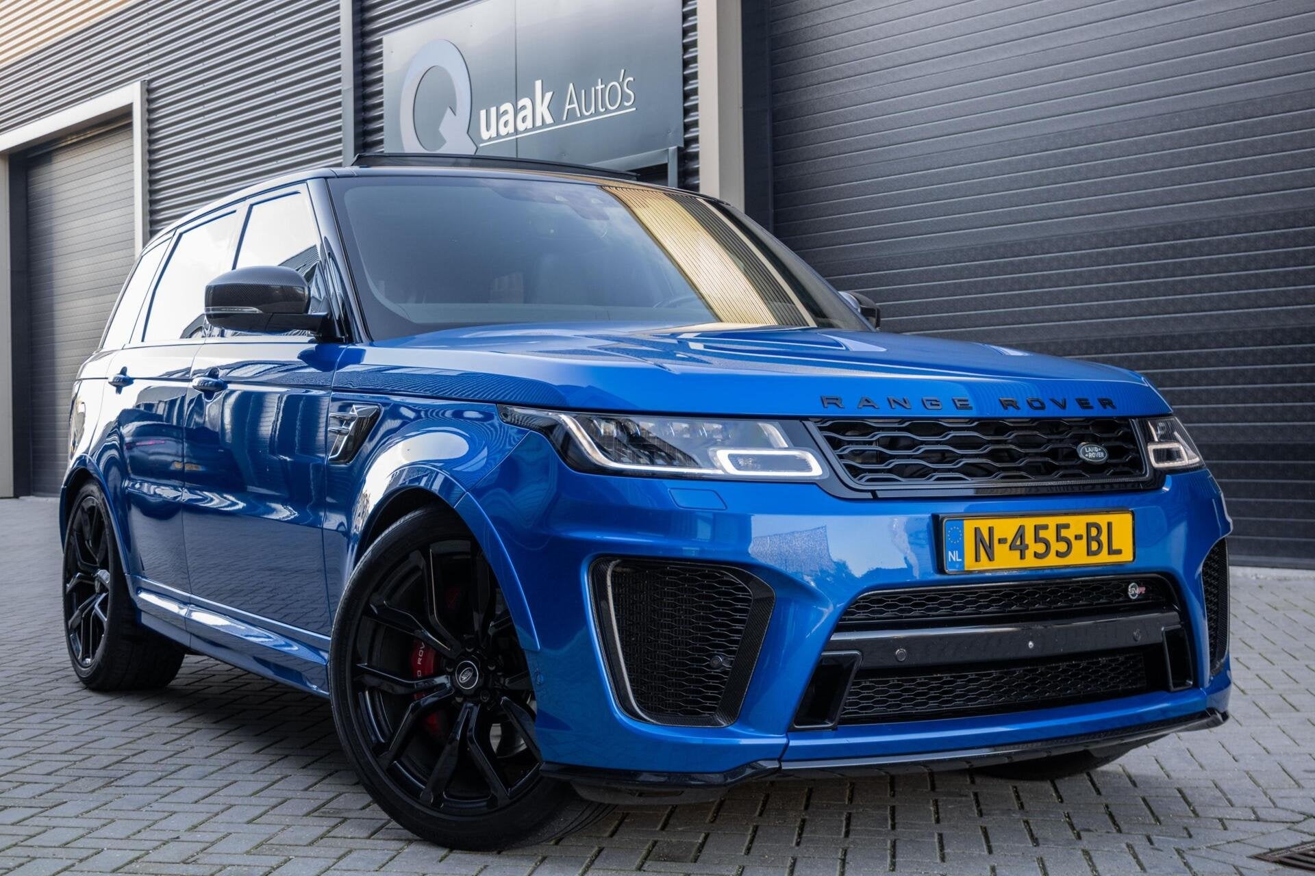 Land Rover Range Rover Sport SVR 5.0 V8 SC | PANO | TREKHAAK, Automaat, Blauw, 3000 kg, Leder