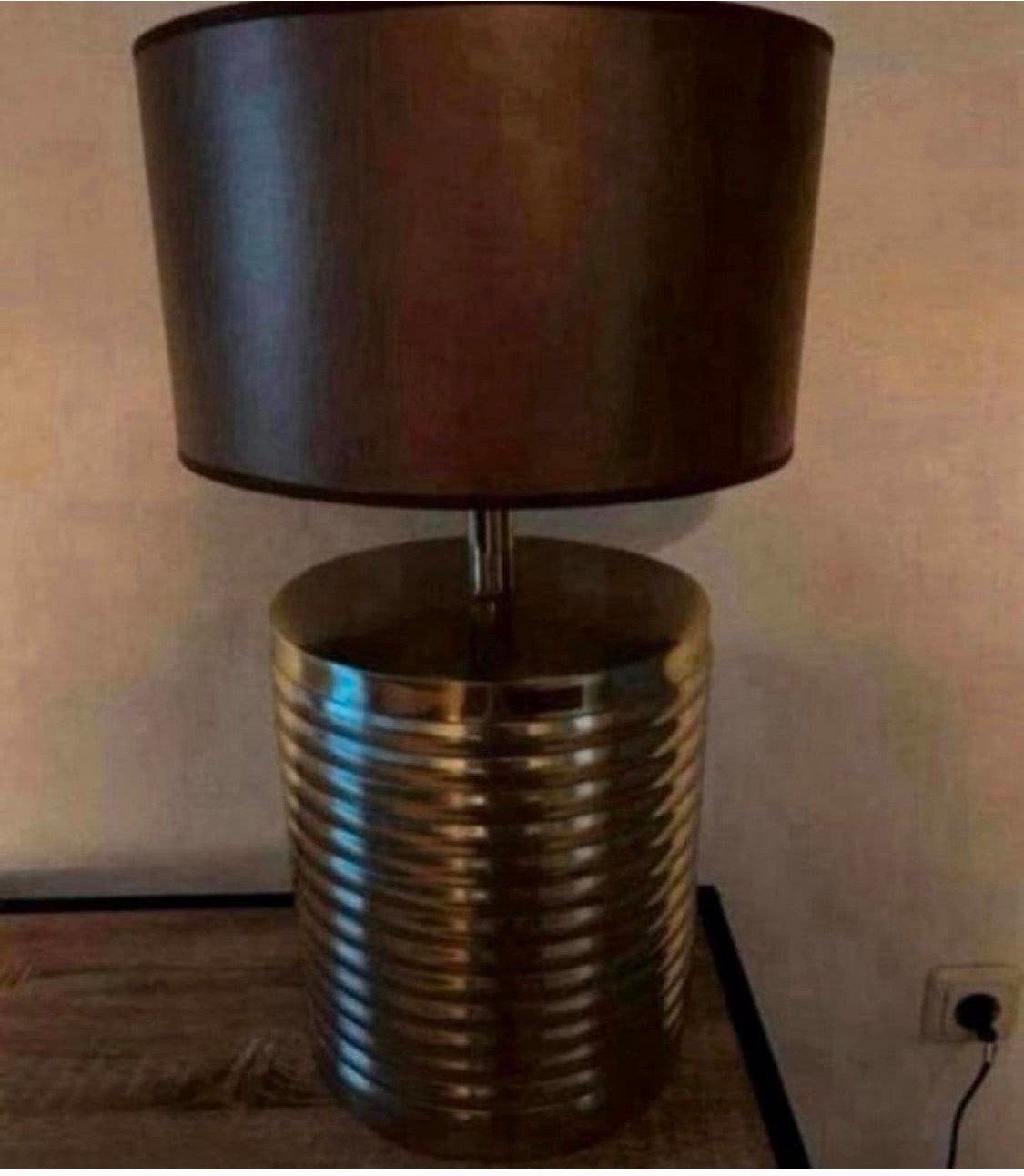Rivièra Maison Docklands Ribbed Table lamp gold, Ophalen of Verzenden, Zo goed als nieuw