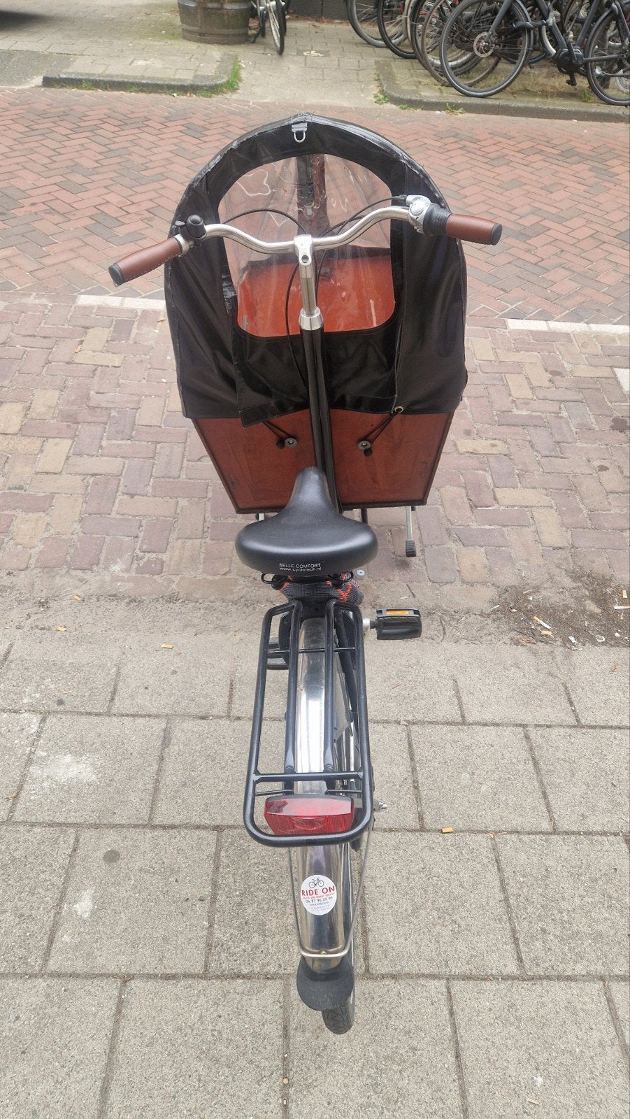 Bakfiets met huif - Ideaal voor kinderen en goederen, Overige merken, Gebruikt, Huif, Ophalen of Verzenden