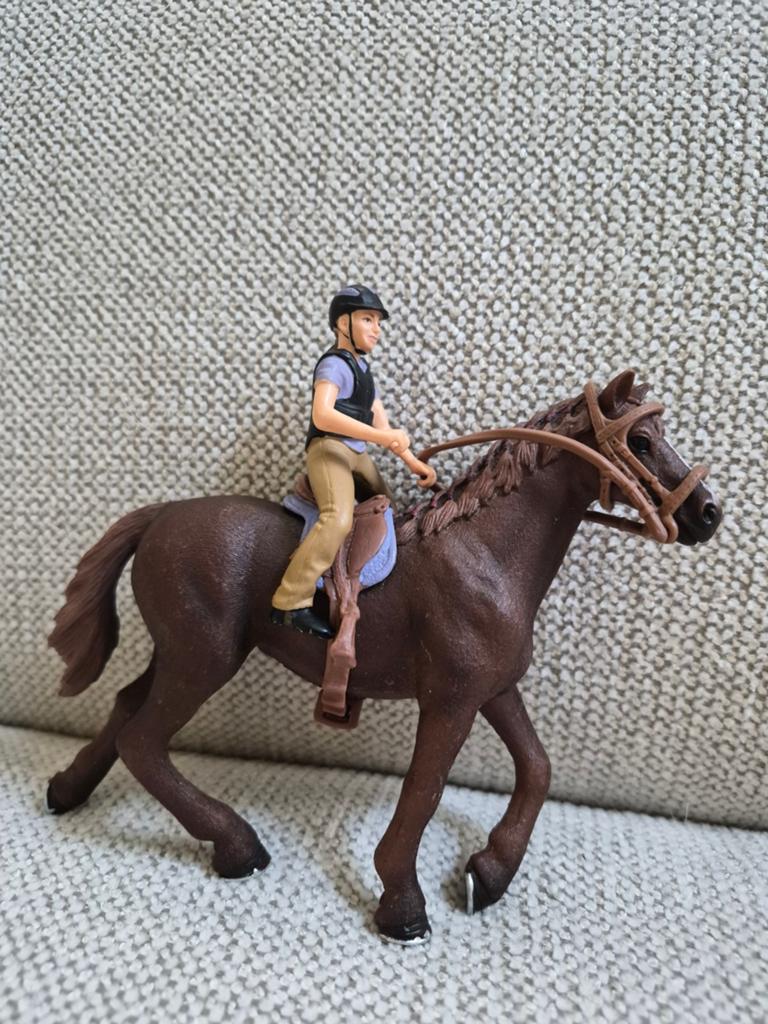 Schleich paard met ruiter - Zo goed als nieuw, Ophalen of Verzenden, Zo goed als nieuw, Jongen of Meisje