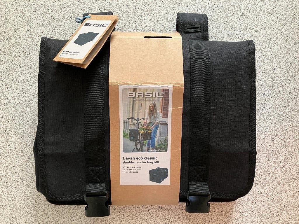 NIEUW! Basil Kavan Eco Classic - dubbele fietstas - 68 liter, Fietsen en Brommers, Fietsaccessoires | Fietstassen, Ophalen of Verzenden