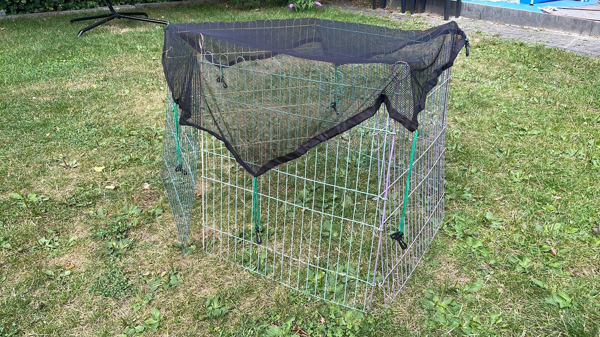 Ren voor konijnen of cavia’s - 5 hekjes en net, Dieren en Toebehoren, Knaagdieren en Konijnen | Hokken en Kooien, Konijn, Ren