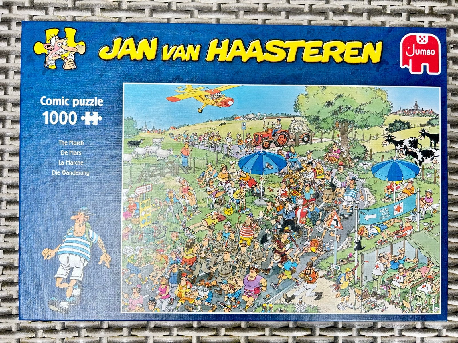 Jan van Haasteren Comic Puzzel - De Mars (1000 stukjes), Ophalen of Verzenden, 500 t/m 1500 stukjes, Zo goed als nieuw, Legpuzzel