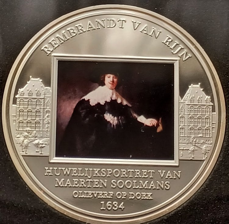 Penning Rembrandt van Rijn Huwelijksportret Maerten Soolmans, Ophalen of Verzenden, Overige materialen, Nederland
