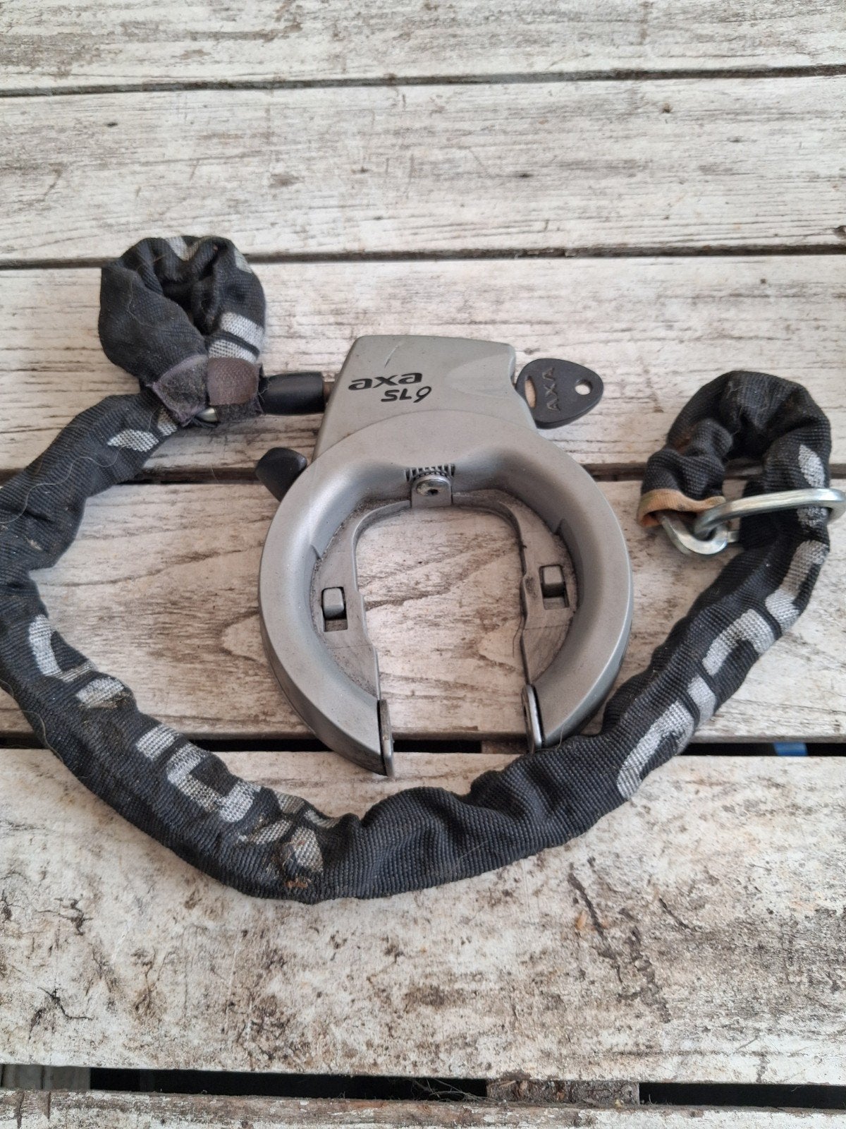 Axa fiets slot met ketting, Ophalen of Verzenden, Gebruikt, Kettingslot