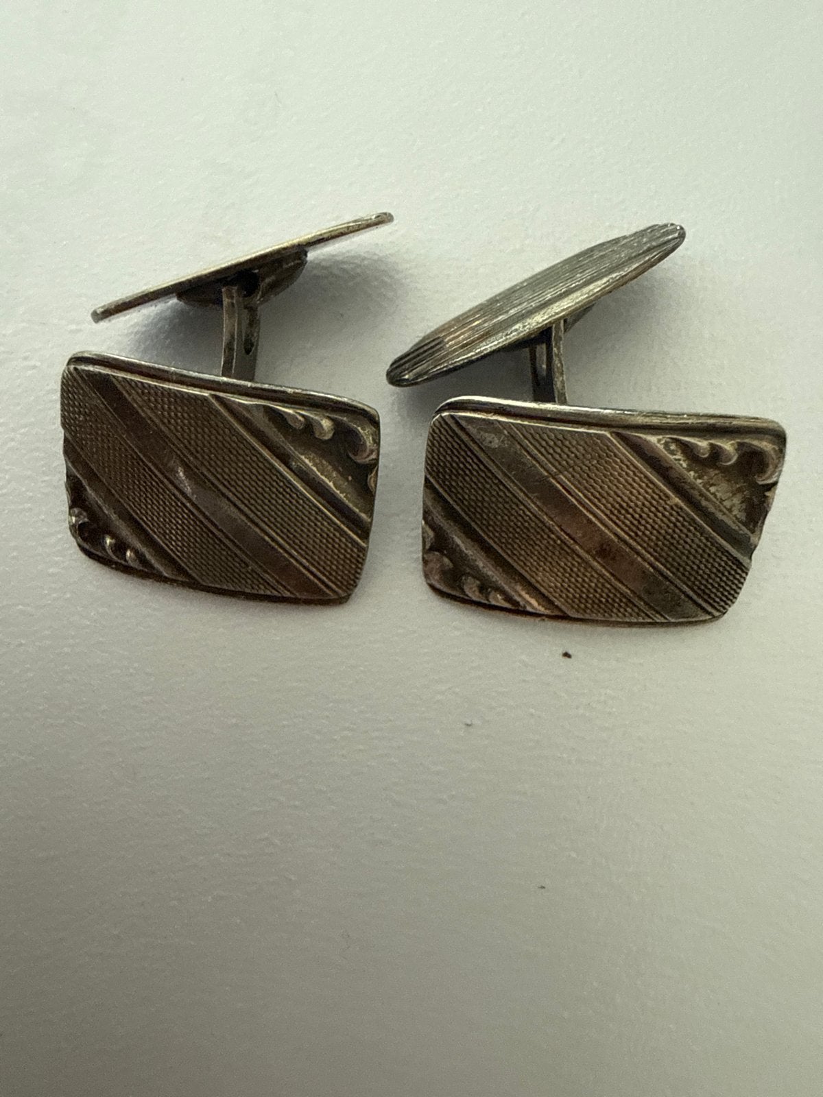 Zilveren manchet knopen, Sieraden, Tassen en Uiterlijk, Manchetknopen, Ophalen of Verzenden, Zo goed als nieuw, Zilver