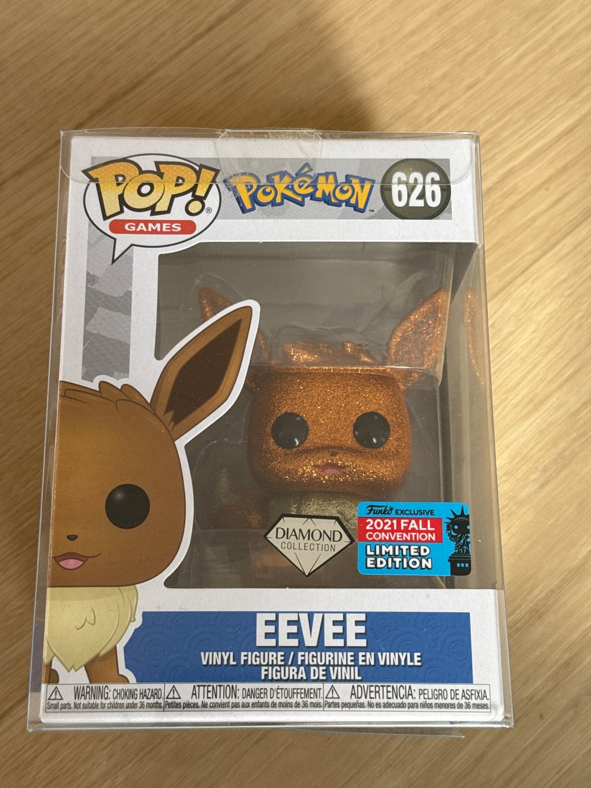 Funko Pop! Pokémon Eevee 626 Diamond Collection Limited Edit, Ophalen, Nieuw