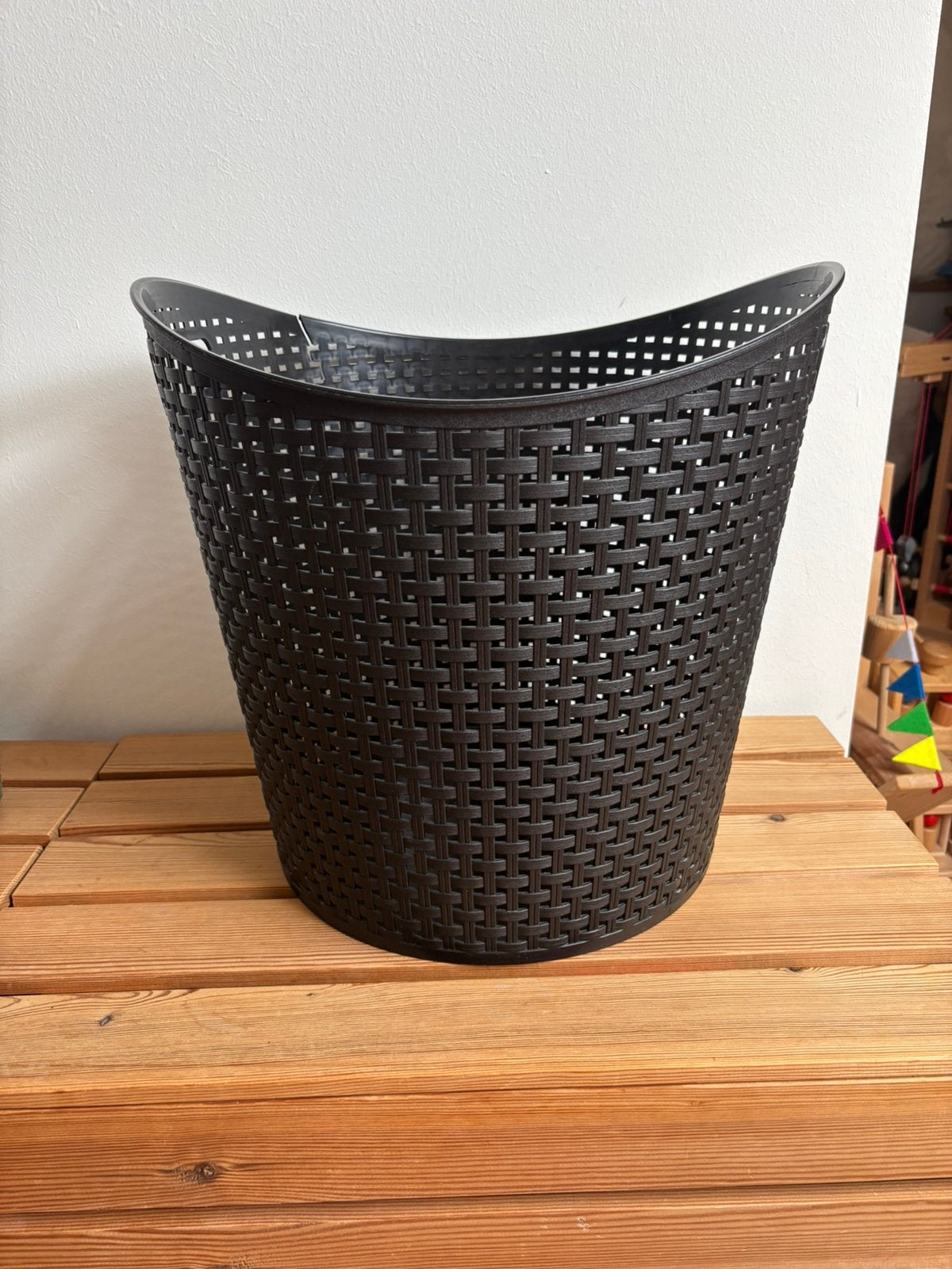 Wasmand zwart, Huis en Inrichting, Ophalen, Zo goed als nieuw, Zwart