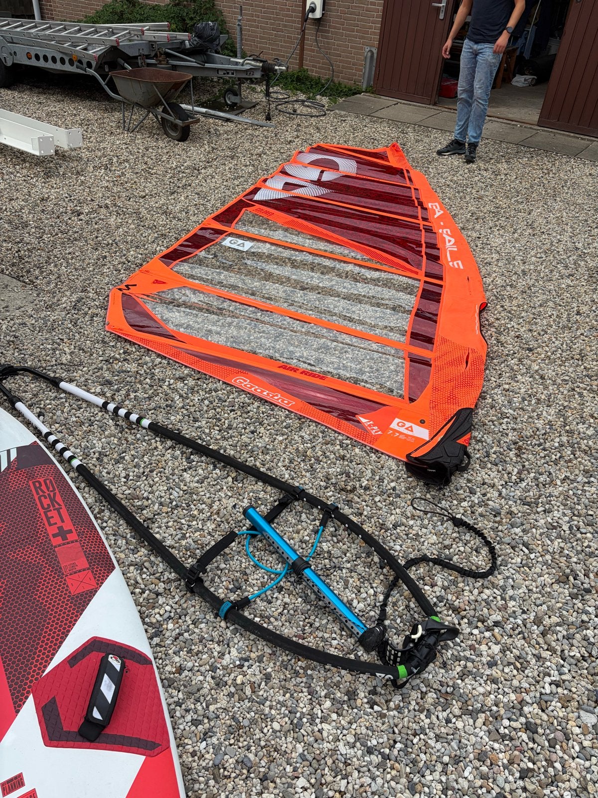 Complete Windsurf Set: Tabou Rocket+ 133L&Gaastra Air Ride, Watersport en Boten, Ophalen, 250 tot 300 cm, Gebruikt, Tabou