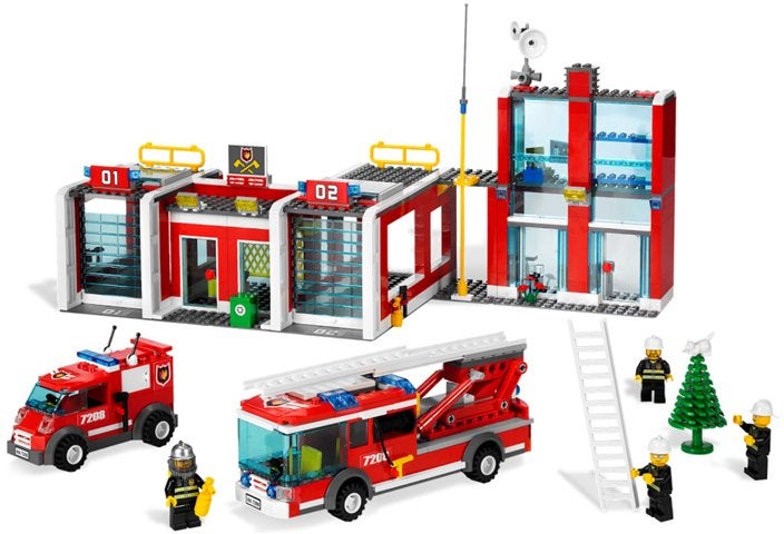 LEGO City 7208 Fire Station, Kinderen en Baby's, City, Lego, Nieuw, Complete set