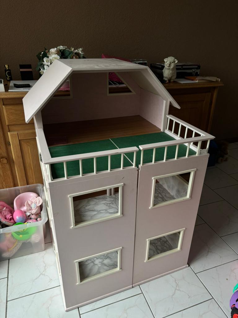 Barbie poppenhuis 70x70x110 incl vele accessoires, Ophalen, Gebruikt, Poppenhuis