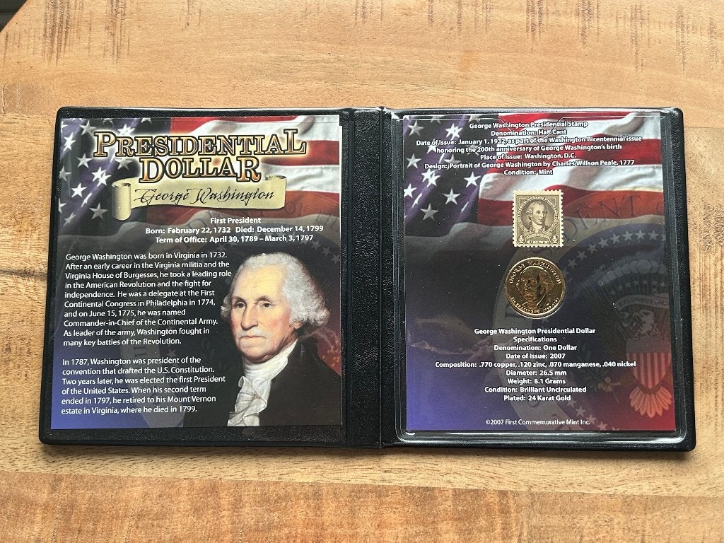 Presidential Dollar George Washington, Postzegels en Munten, Ophalen of Verzenden, Noord-Amerika