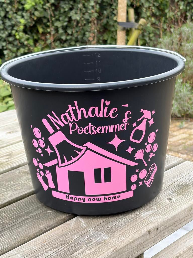 Gepersonaliseerde emmer met naam en thema - cadeau emmer, Ophalen of Verzenden, Nieuw, Kunststof