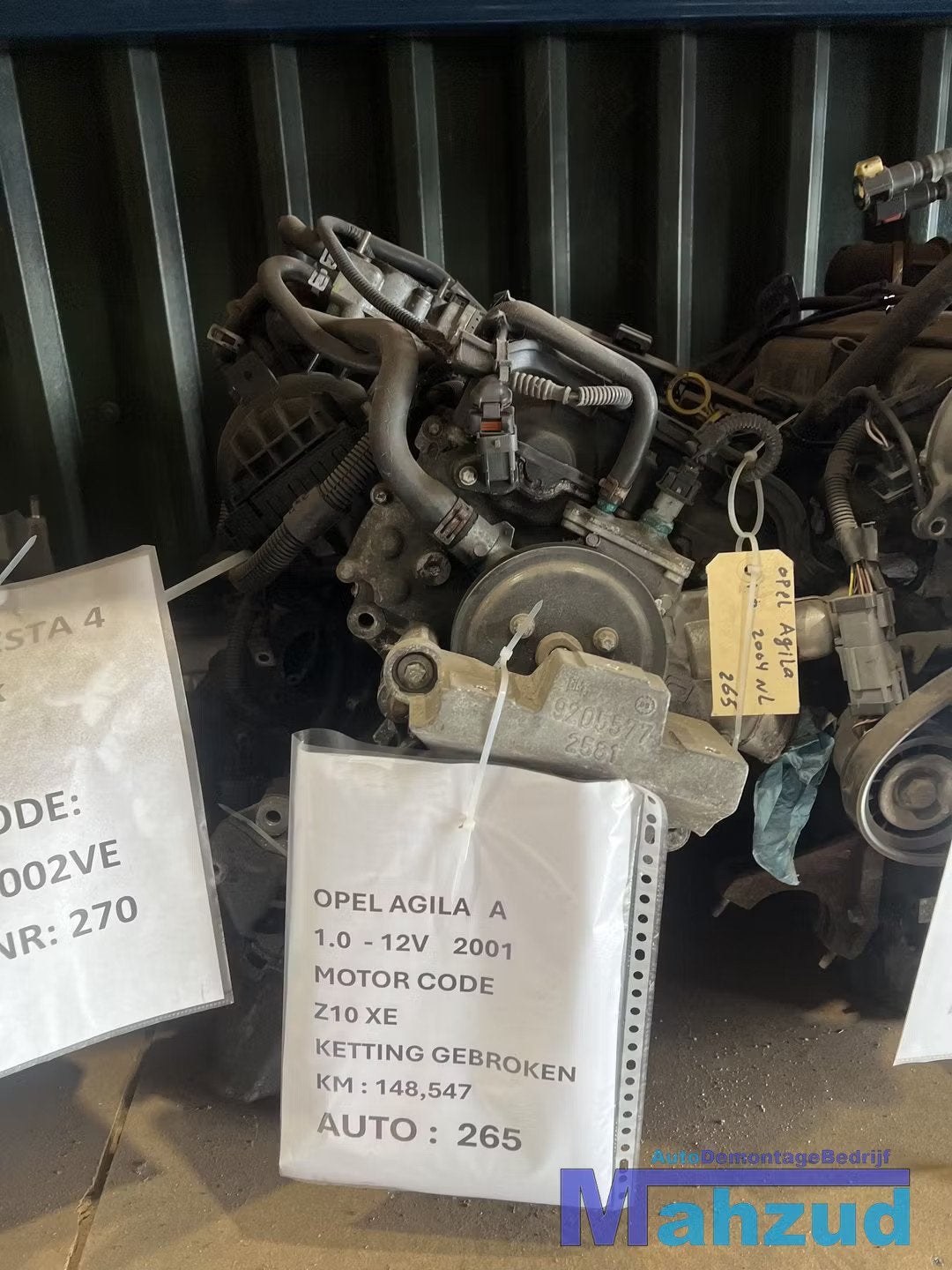OPEL AGILA 1.0 12V Z10XE Motor in onderdelen Versnellingsbak, Gebruikt, Opel Automobile GmbH, Ophalen of Verzenden, Kontakt@opel-infoservice.de