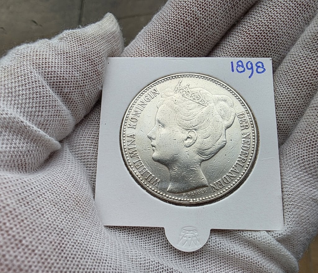 2.5 GULDEN 1898 ZFr/Pr, Postzegels en Munten, Zilver, Ophalen of Verzenden, Koningin Wilhelmina, Losse munt