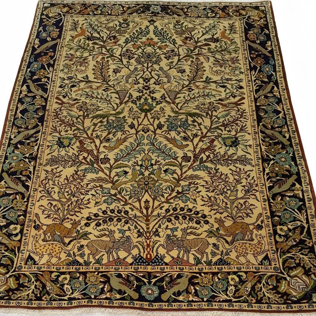 Perzisch tapijt isfahan 192 x 135/Kleed/Kelim/Loper/50% sale, 100 tot 150 cm, Www.simatapijten.nl, Beige, Nieuw
