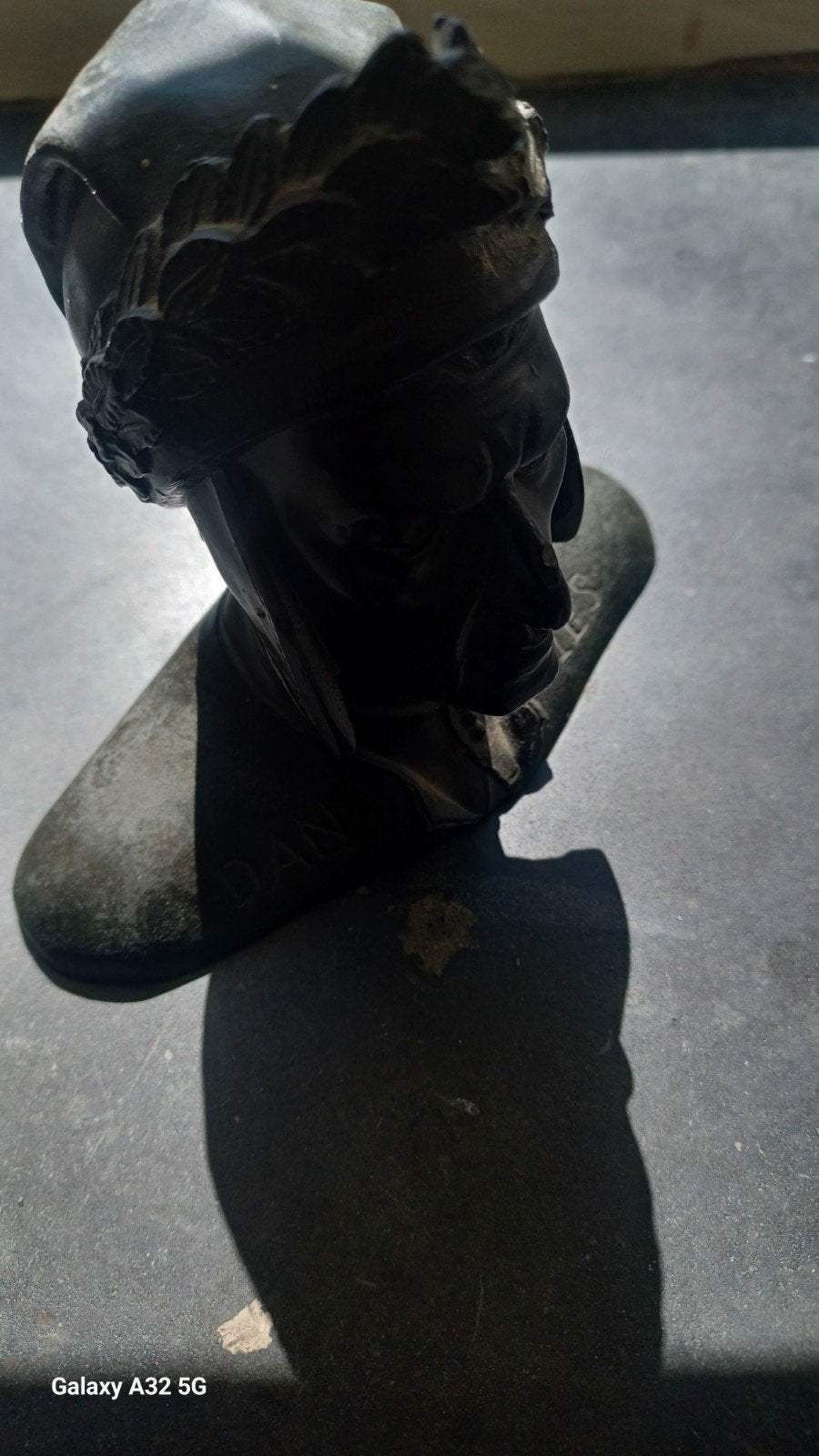Bronzen Buste Dante Alighieri - 12cm Hoog, Minder dan 20 cm, Buste, Ophalen of Verzenden, Bruin