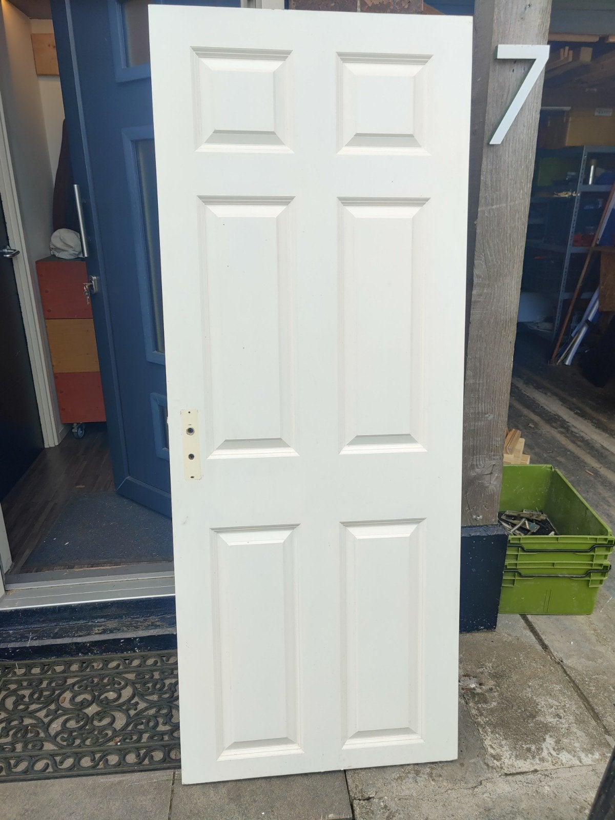 Witte binnendeur 73x187, Ophalen, Gebruikt, Binnendeur, 200 tot 215 cm
