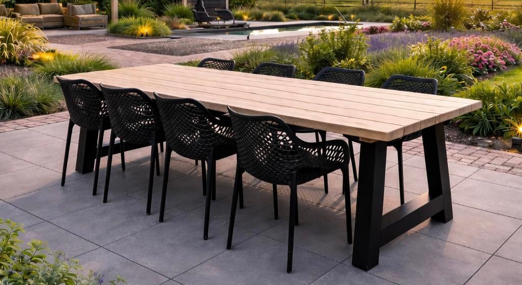 Douglas tuintafel maatwerk 250cm 300cm aanbieding, Ophalen of Verzenden, Nieuw, Rechthoekig, Hout