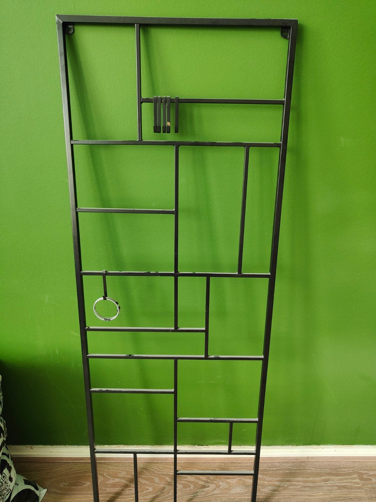 Metalen wandrek/decoratiepaneel, zwart, industrieel, Ophalen, Metaal, Industrieel, Gebruikt