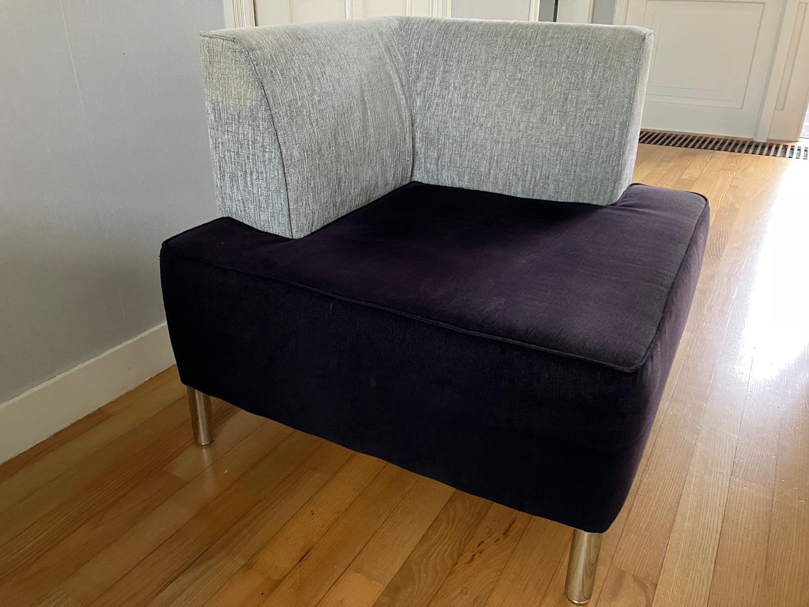 Design bank (3-zits), chaises longues + fauteuil van Montel, Ophalen, Gebruikt, 75 tot 100 cm, Stof