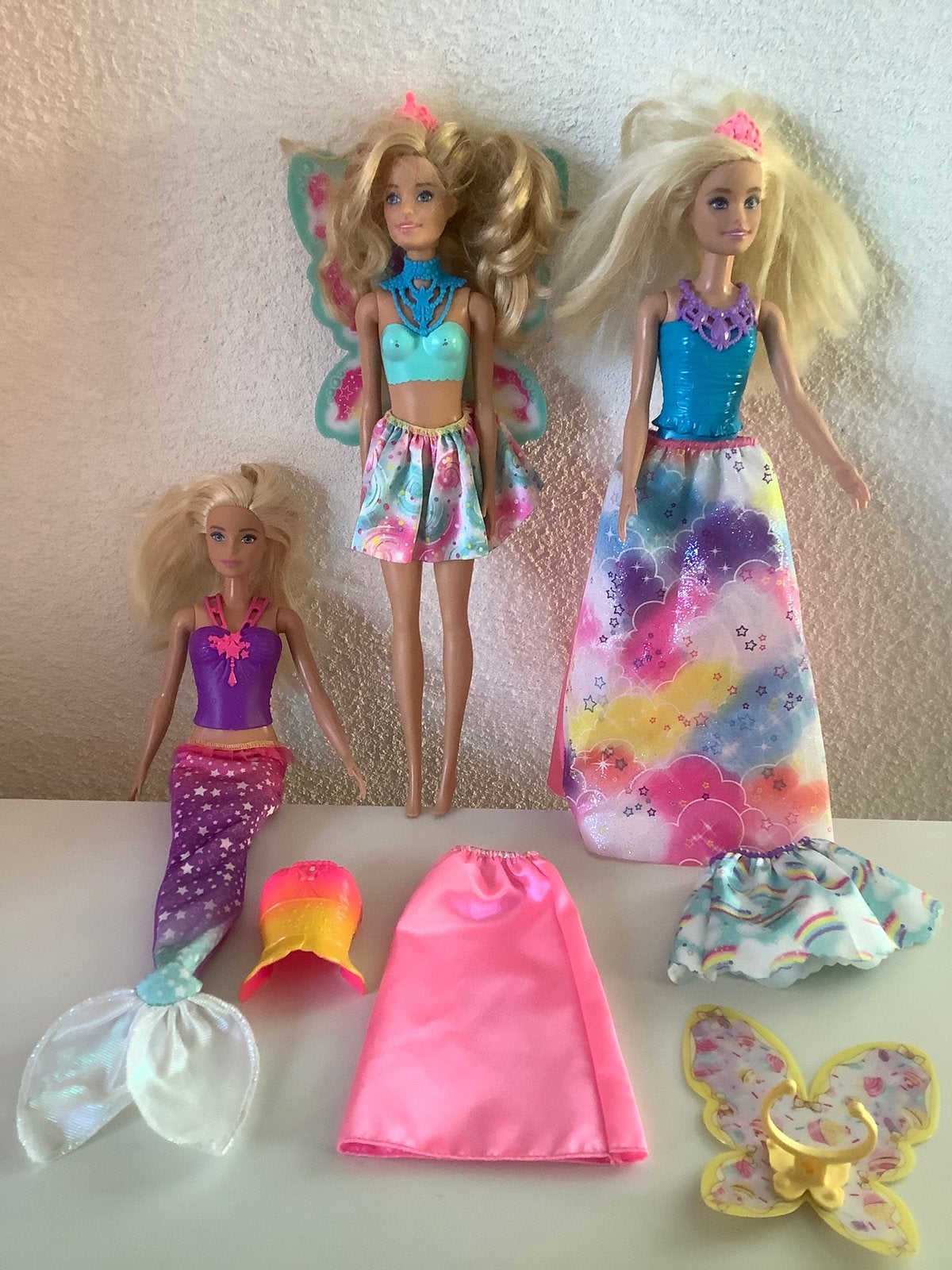 Barbie poppen set met kleding en accessoires, Ophalen of Verzenden, Gebruikt, Barbie