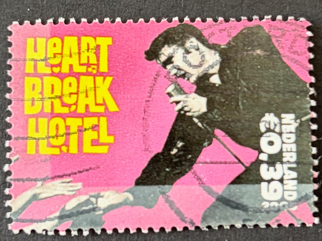 Postzegel Nederland Elvis Presley heart break hotel, Ophalen of Verzenden, Na 1940, Gestempeld