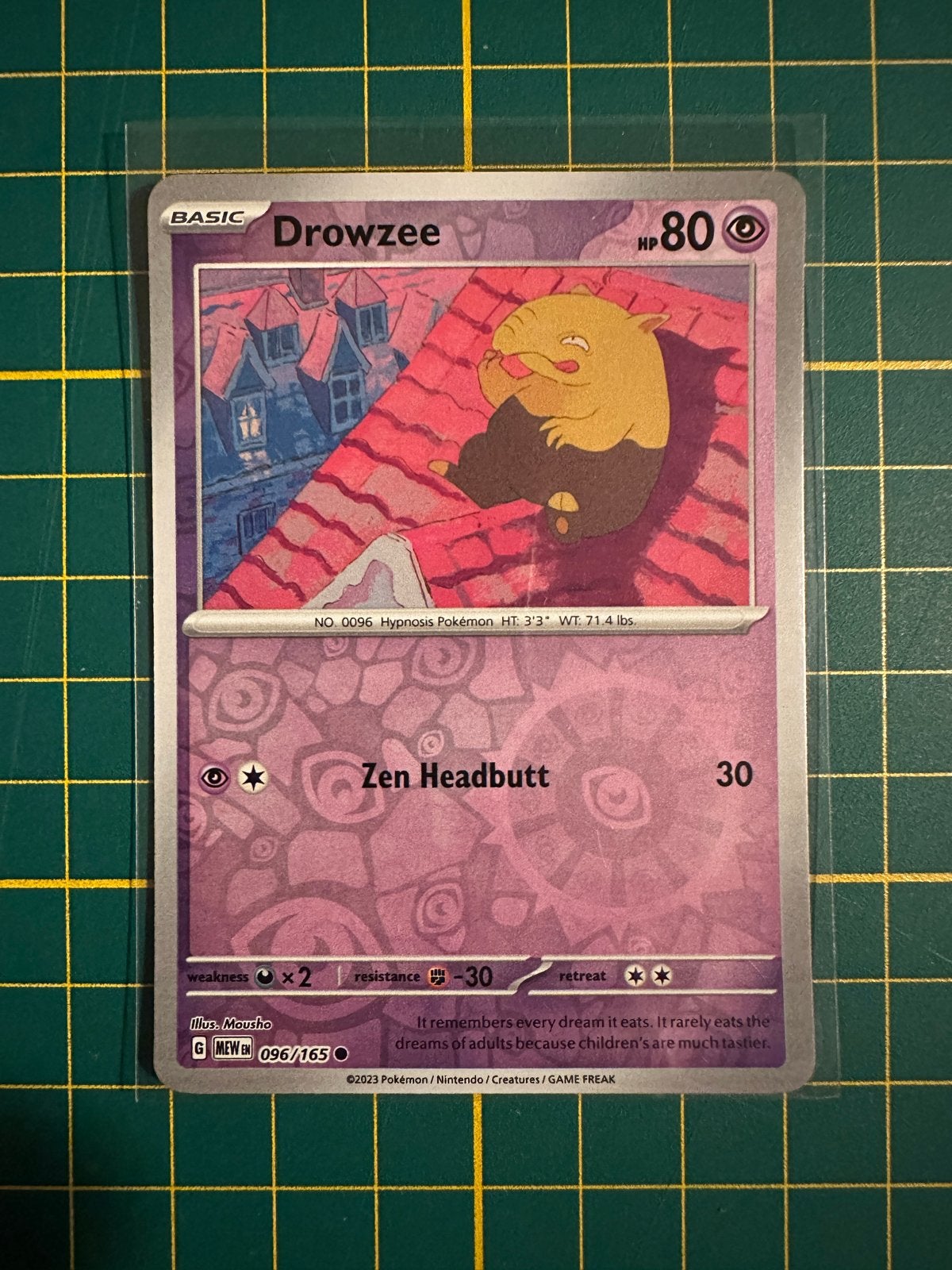 Pokemon Scarlet & Violet 151 - Drowzee (Reverse), Ophalen of Verzenden, Zo goed als nieuw, Losse kaart, Foil