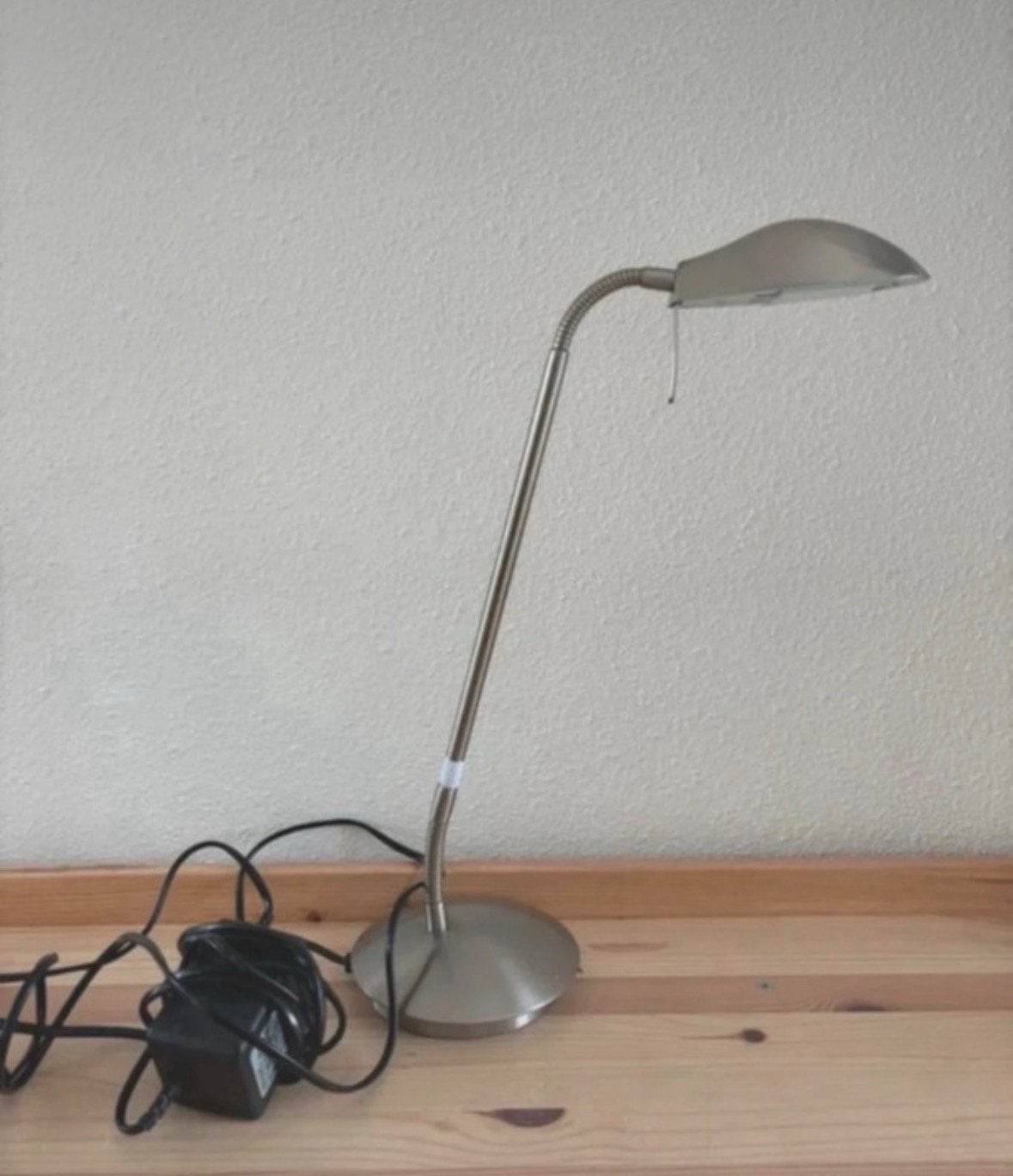 Massive lamp tafellamp bureaulamp rvs, Huis en Inrichting, Ophalen of Verzenden, Gebruikt, Metaal, Minder dan 50 cm