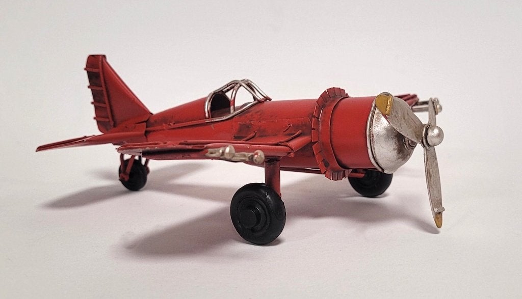 Spitfire fighter plane vliegtuig metalen miniatuur model