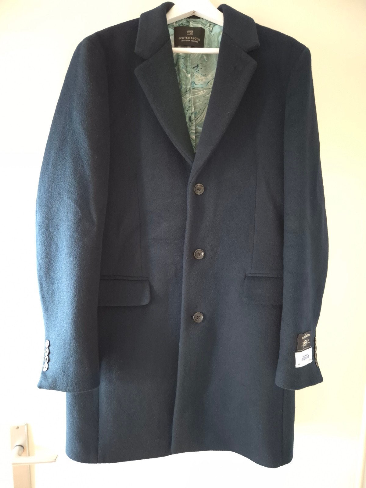 Scotch&Soda Jas / Overcoat - Donkerblauw/Groen - Maat M/L, Ophalen of Verzenden, Meerkleurig, Maat 48/50 (M), Scotch&Soda