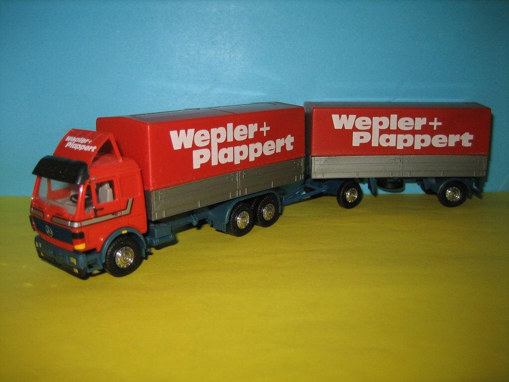 Wepler-Plappert  MERCEDES  combi  Herpa, Ophalen of Verzenden, Zo goed als nieuw, Bus of Vrachtwagen, Herpa