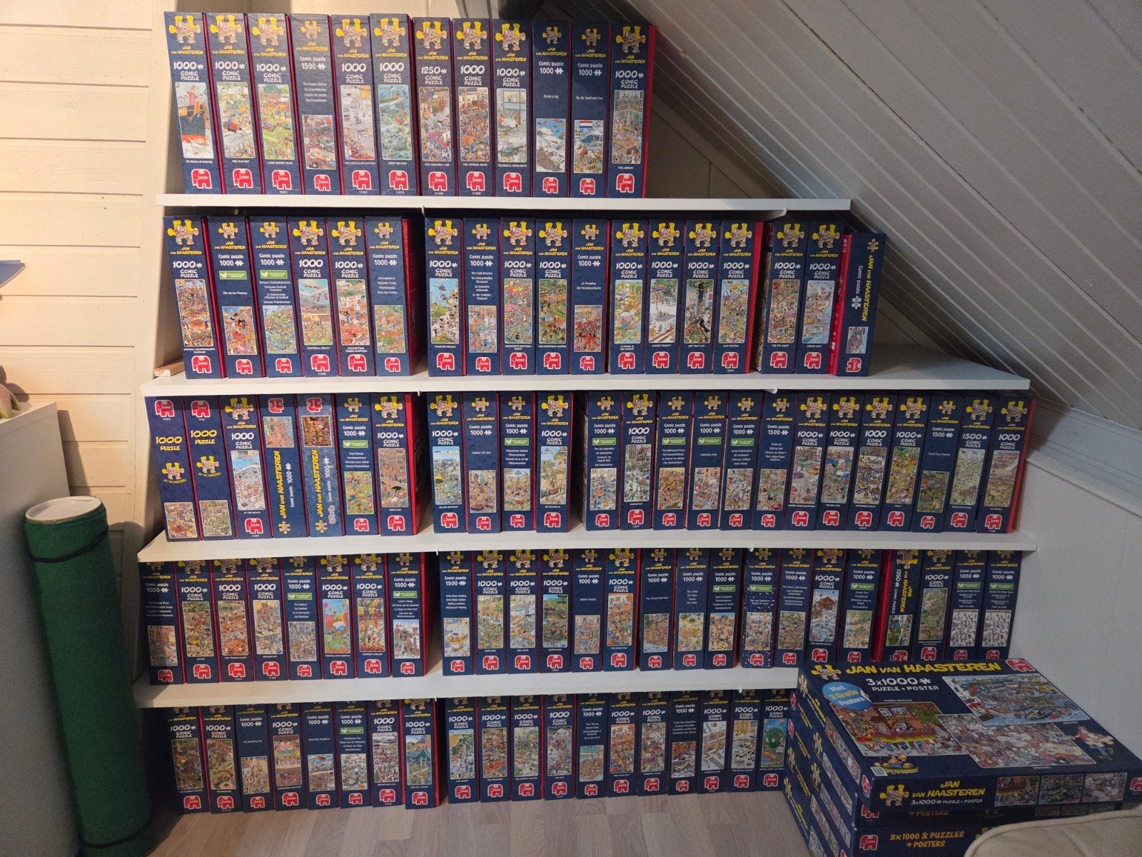 Grote collectie Jan van Haasteren puzzels, Ophalen, 500 t/m 1500 stukjes, Gebruikt, Legpuzzel