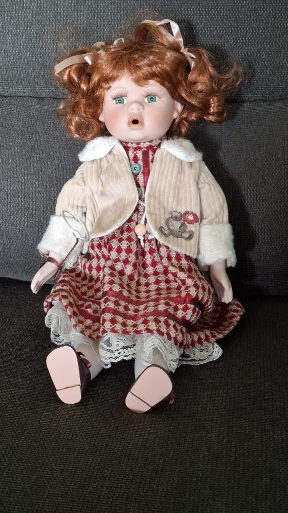 Pop porselein vintage nieuwstaat, Ophalen, Zo goed als nieuw, Pop